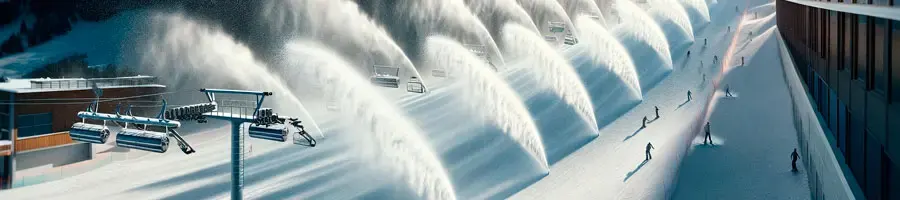 Nieve artificial en estaciones de esquí